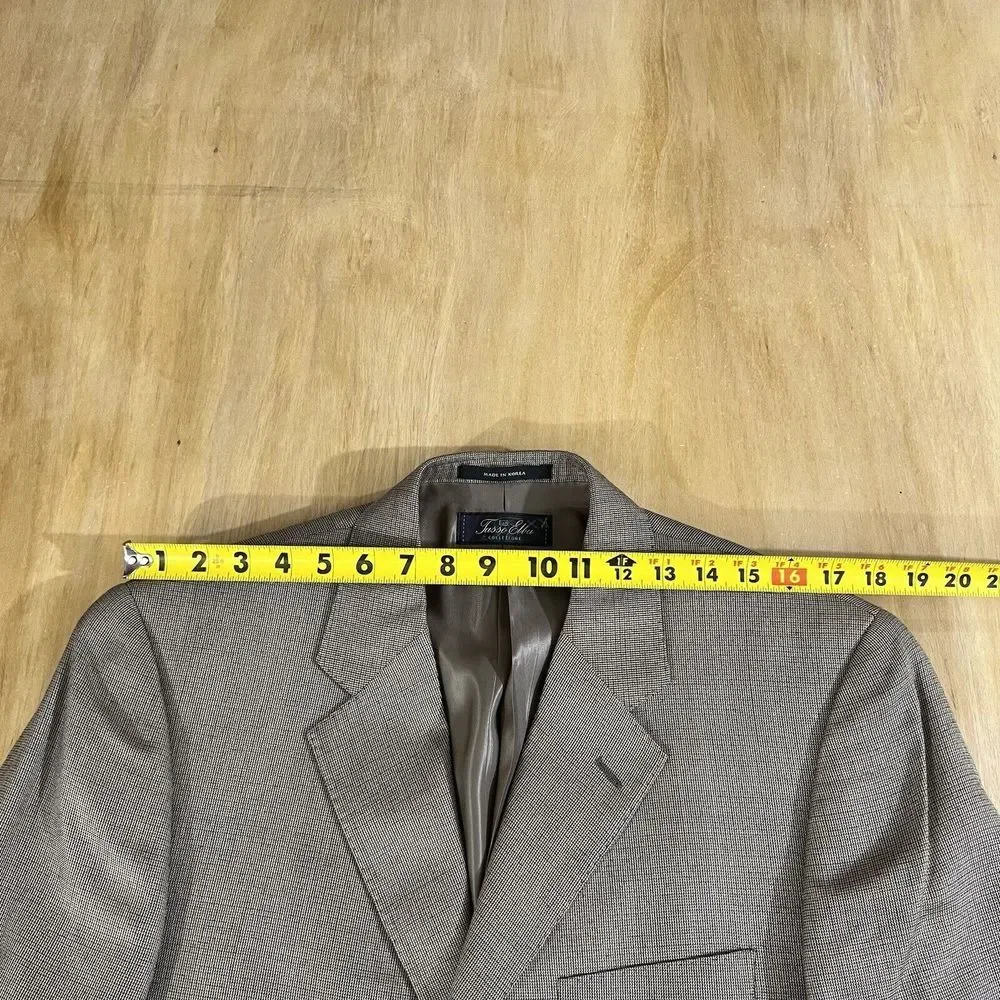 Tasso Elba Blazer Sport Coat Jacket Mens 38R Classic Fit Silk Wool‎ 3 Button